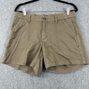 Toad & Co Touchstone Camp  5" Organic Cotton Shorts Women's‎ Size 10 Brown